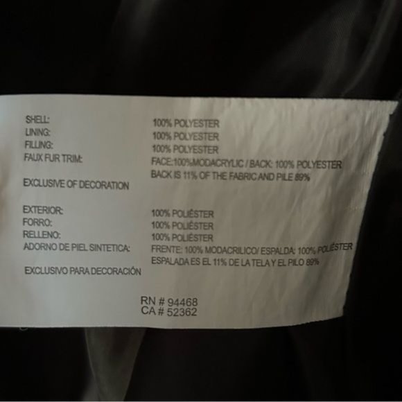 Nautica Sz Medium Black Women’s Coat, No Hood - Picture 15 of 15